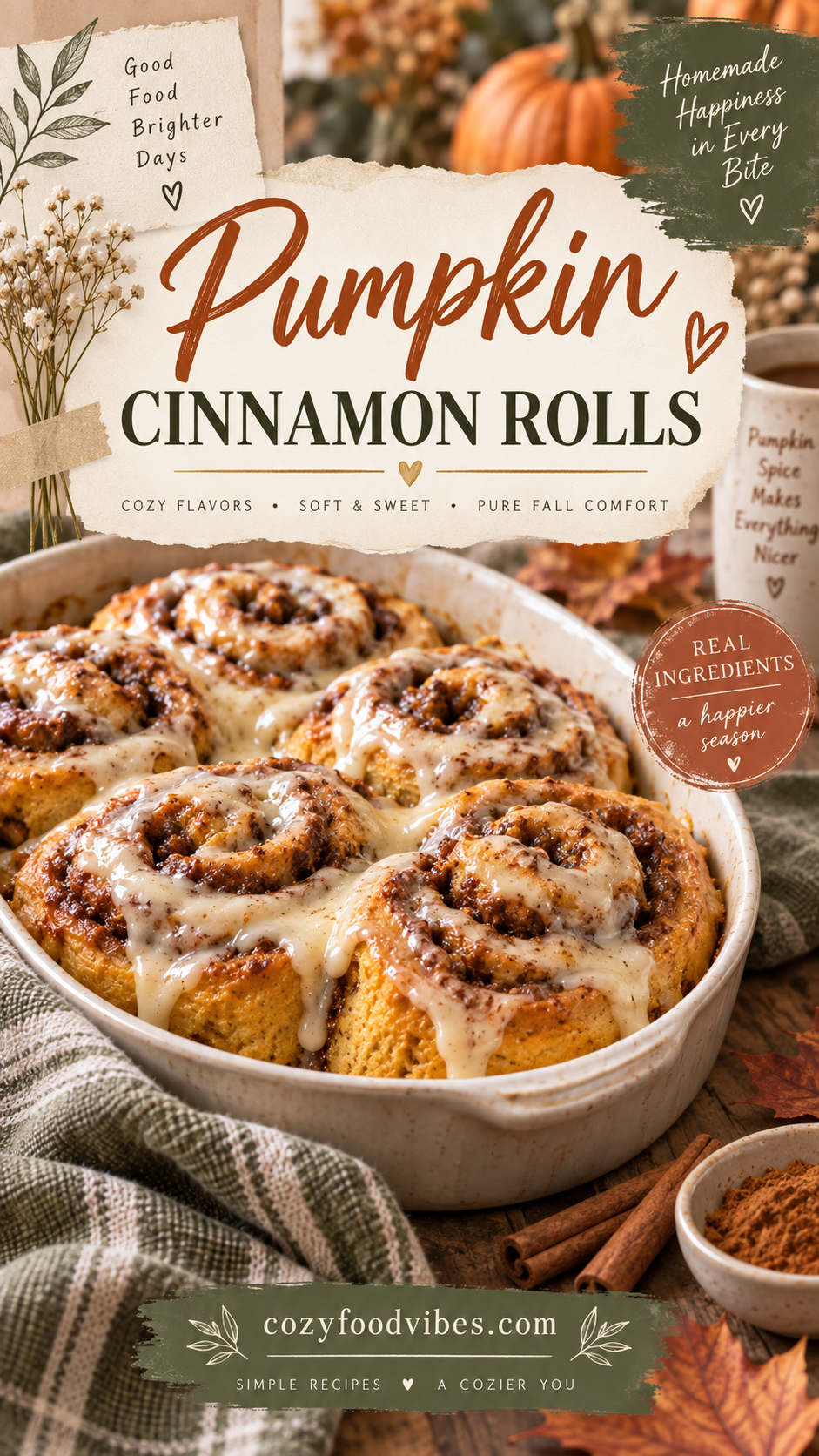 Pumpkin cinnamon roll dough with cinnamon sugar filling